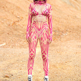 Arka Pink Open-Heart Hood Set