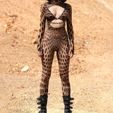 Mind Games Nude Open-Heart Hood Set