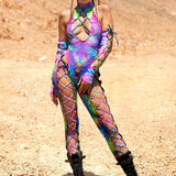 Spring Fraktal Criss-Cross Jumpsuit Set