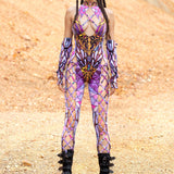 Ironwhisper Rose Criss-Cross Jumpsuit Set