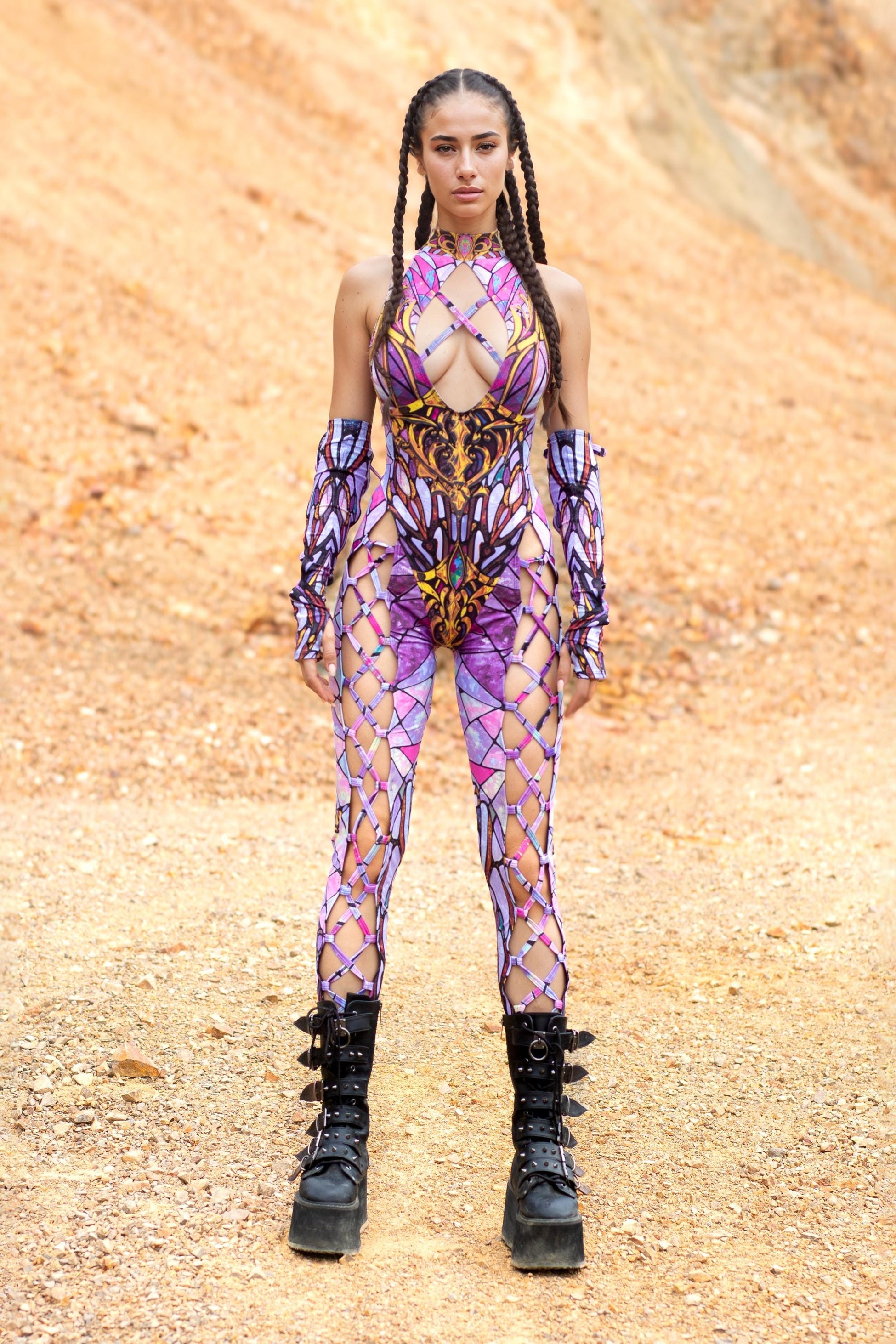 Ironwhisper Rose Criss-Cross Jumpsuit Set 2