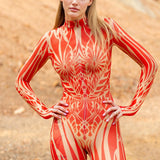 Ziona Red Mesh Costume