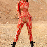 Ziona Red Mesh Costume