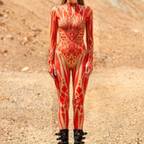 Ziona Red Mesh Costume