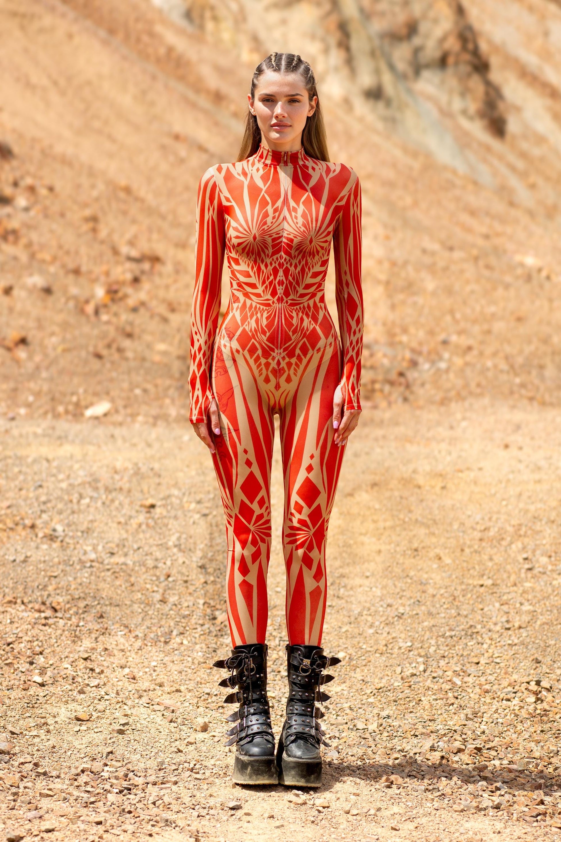 Ziona Red Mesh Costume 2