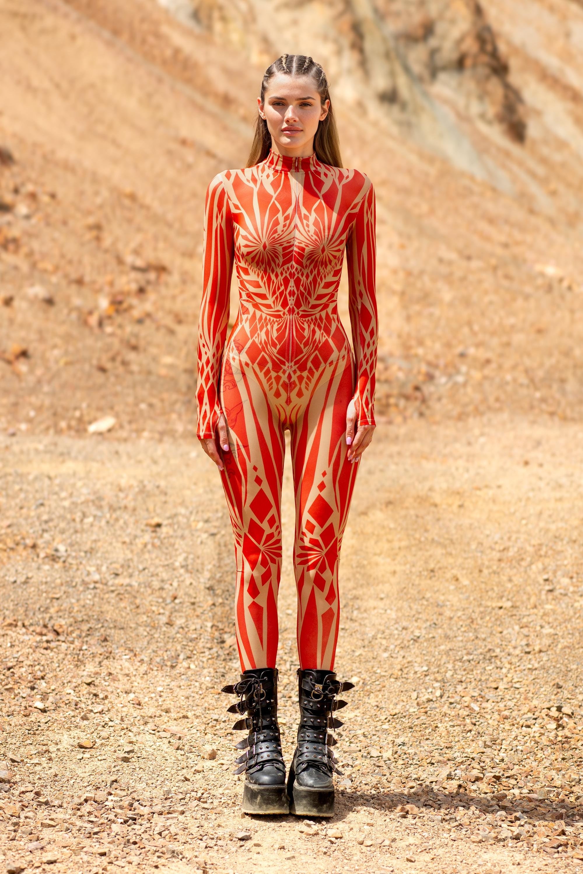 Ziona Red Mesh Costume 2