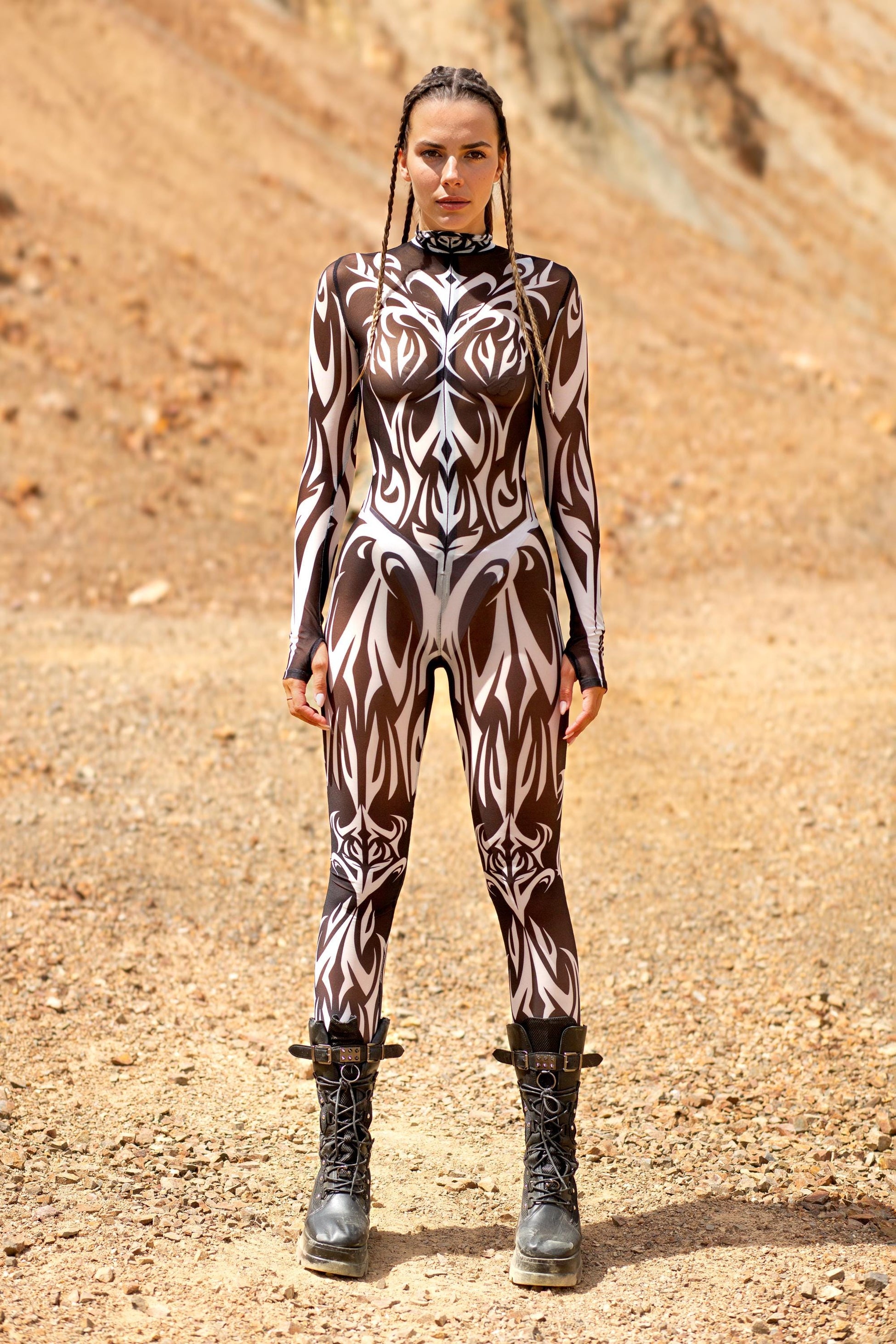 Warrior's Mark Dark Mesh Costume 2
