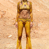 Gilded Paradise Slit Weave Top