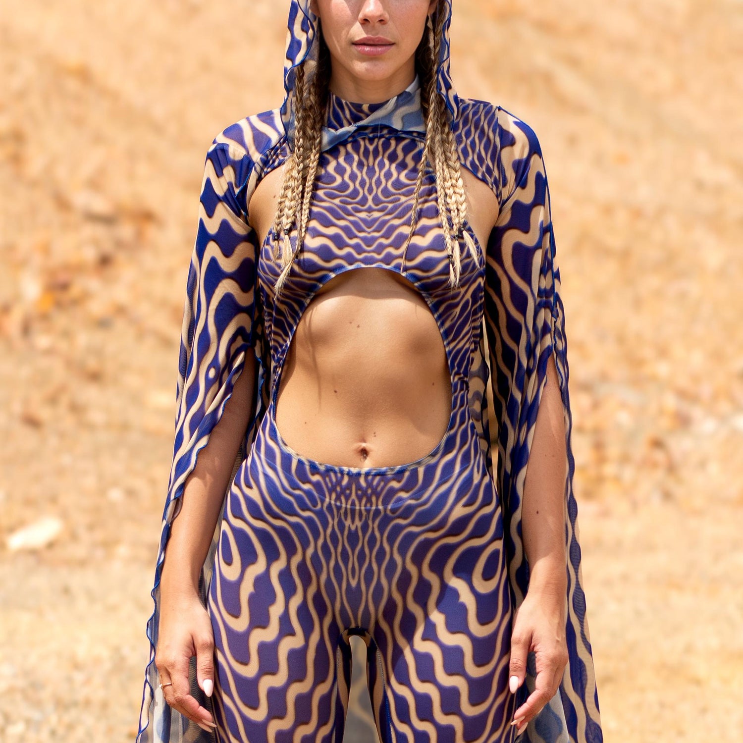 Mind Games Blue	Mesh Cloak