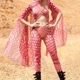 Mind Games Pink Mesh Cloak