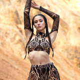 Pleasure Seeker Slit Weave Skirt Set