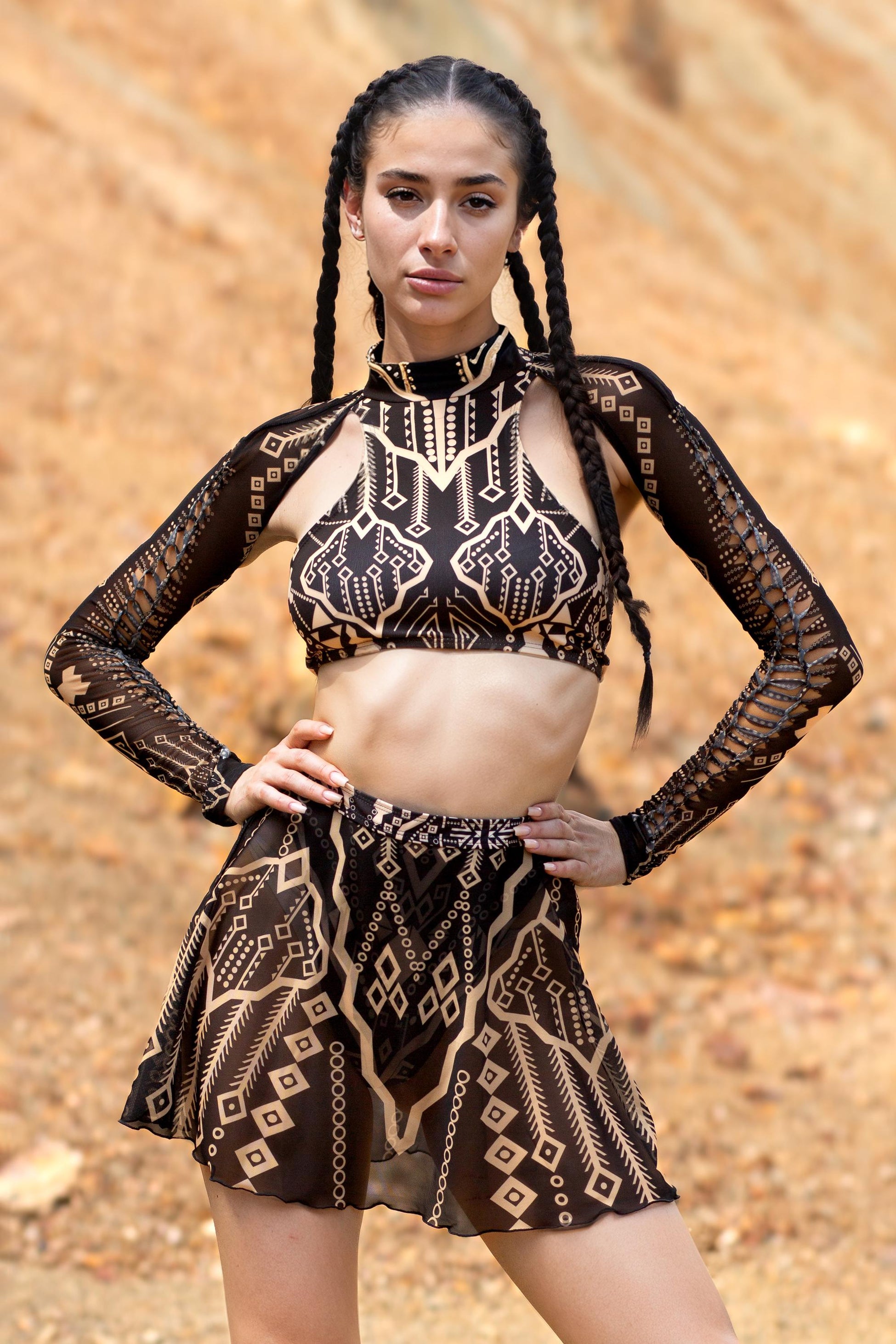 Pleasure Seeker Mesh Bikini Skirt 1