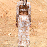 Mandala High Slit Dress Set