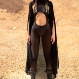 Just Black Mesh Cloak