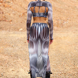 Desert Silver High Slit Dress