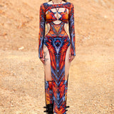 Magnium Blaze High Slit Dress