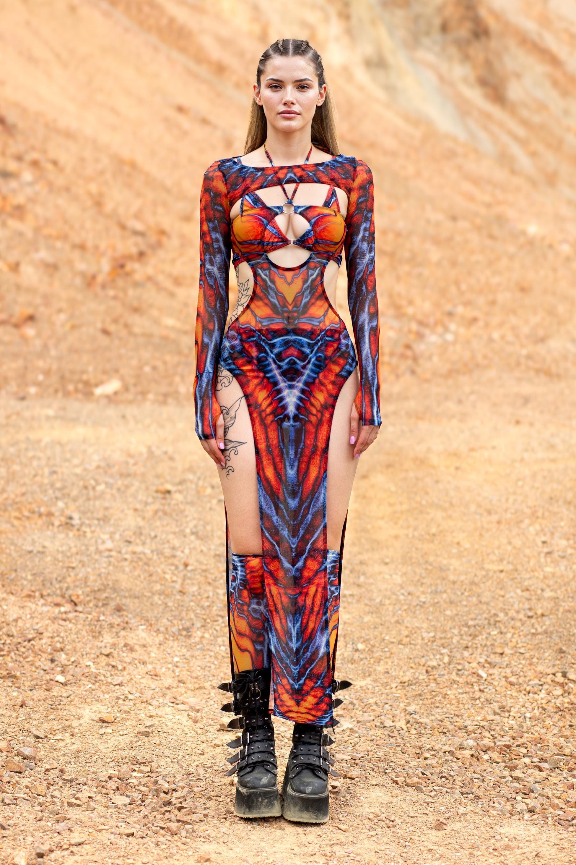 Magnium Blaze High Slit Dress 2