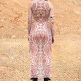 Dreamless Mesh Open Front Dress