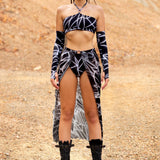 Silver Web Ring Skirt Set