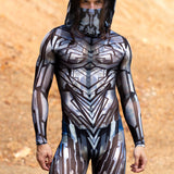 Fury Node Silver Male Mesh Costume Set