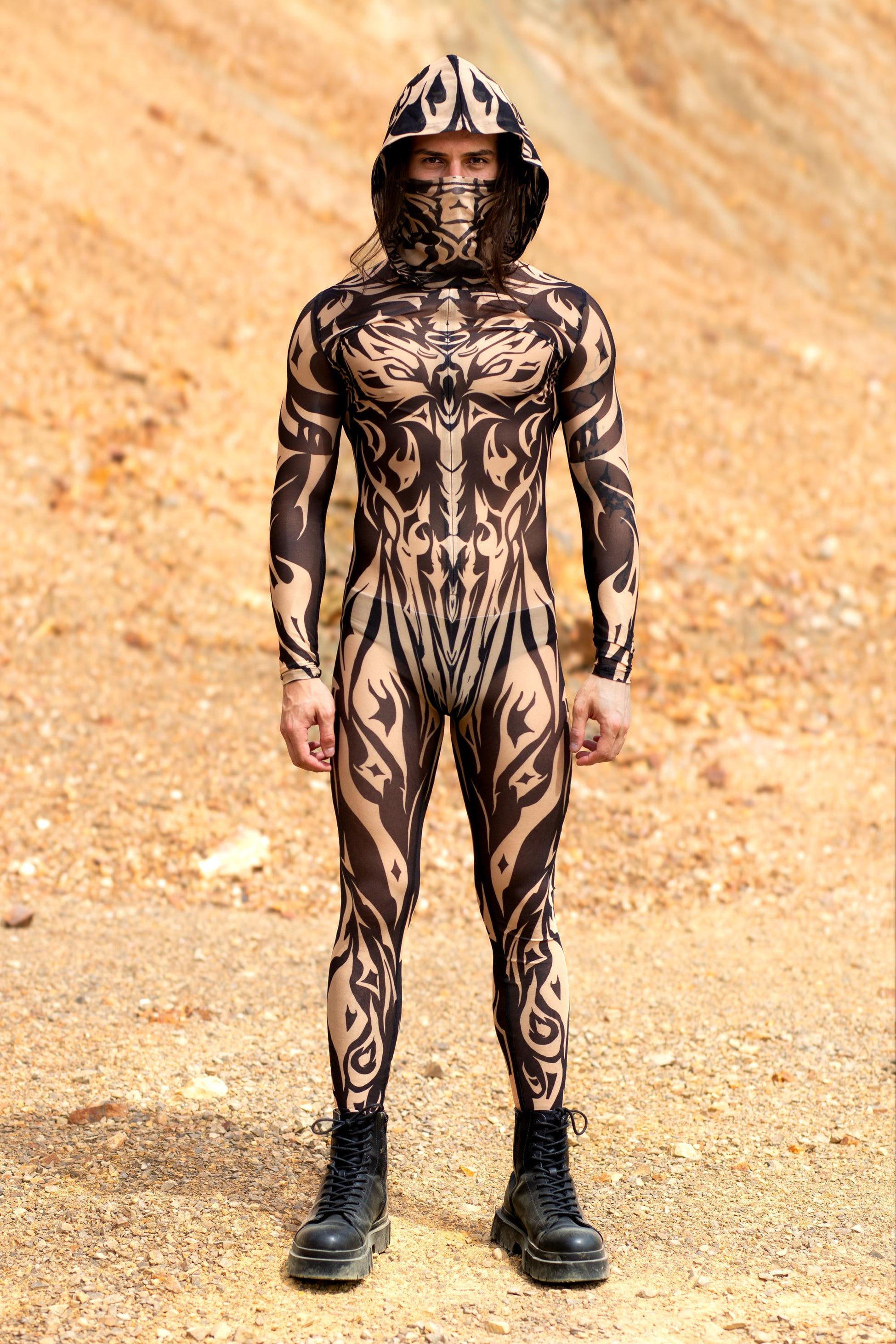 Aquarius Sun Nude Male Mesh Costume Set 2
