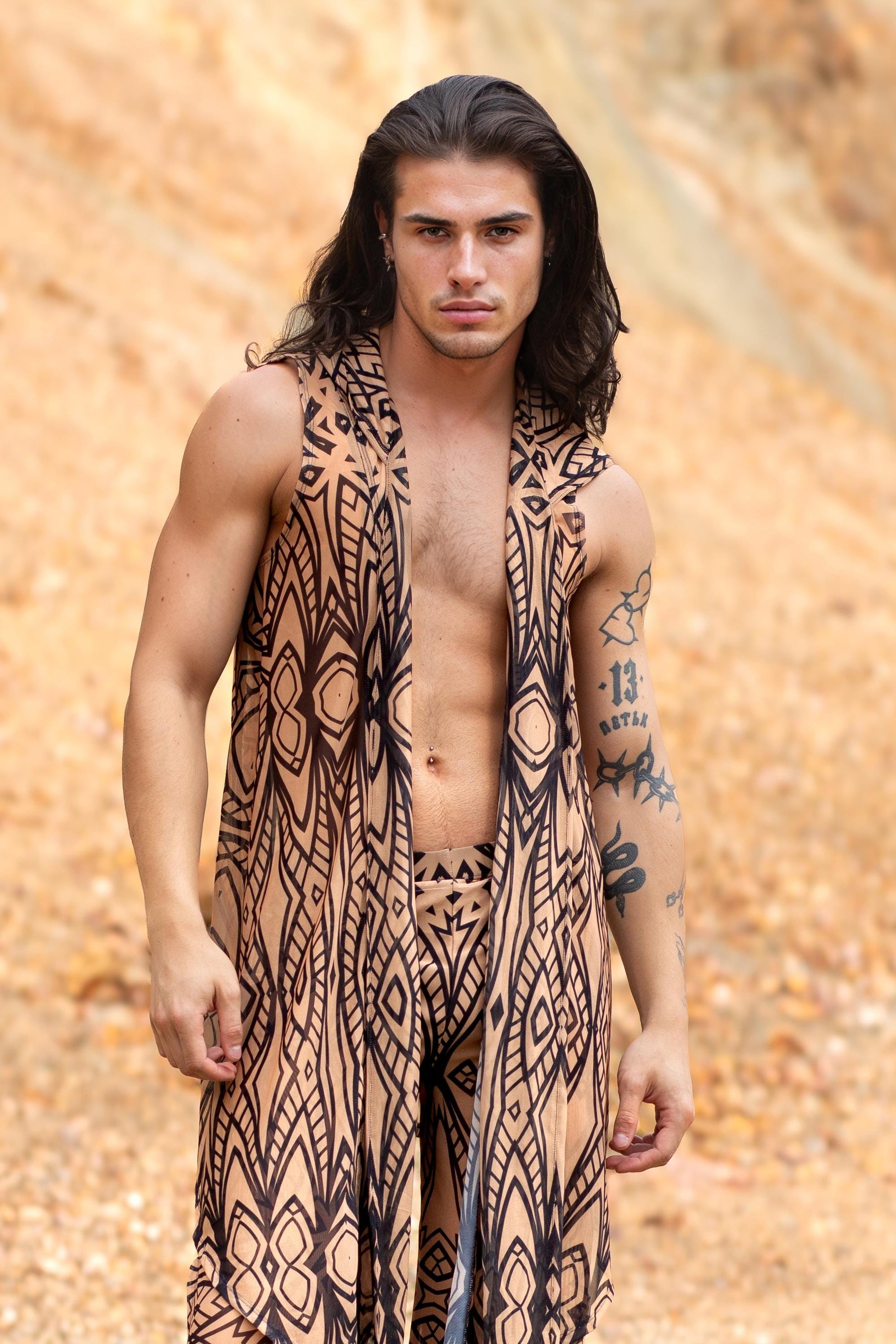 Composition Nude Mesh Male Vest Set 1