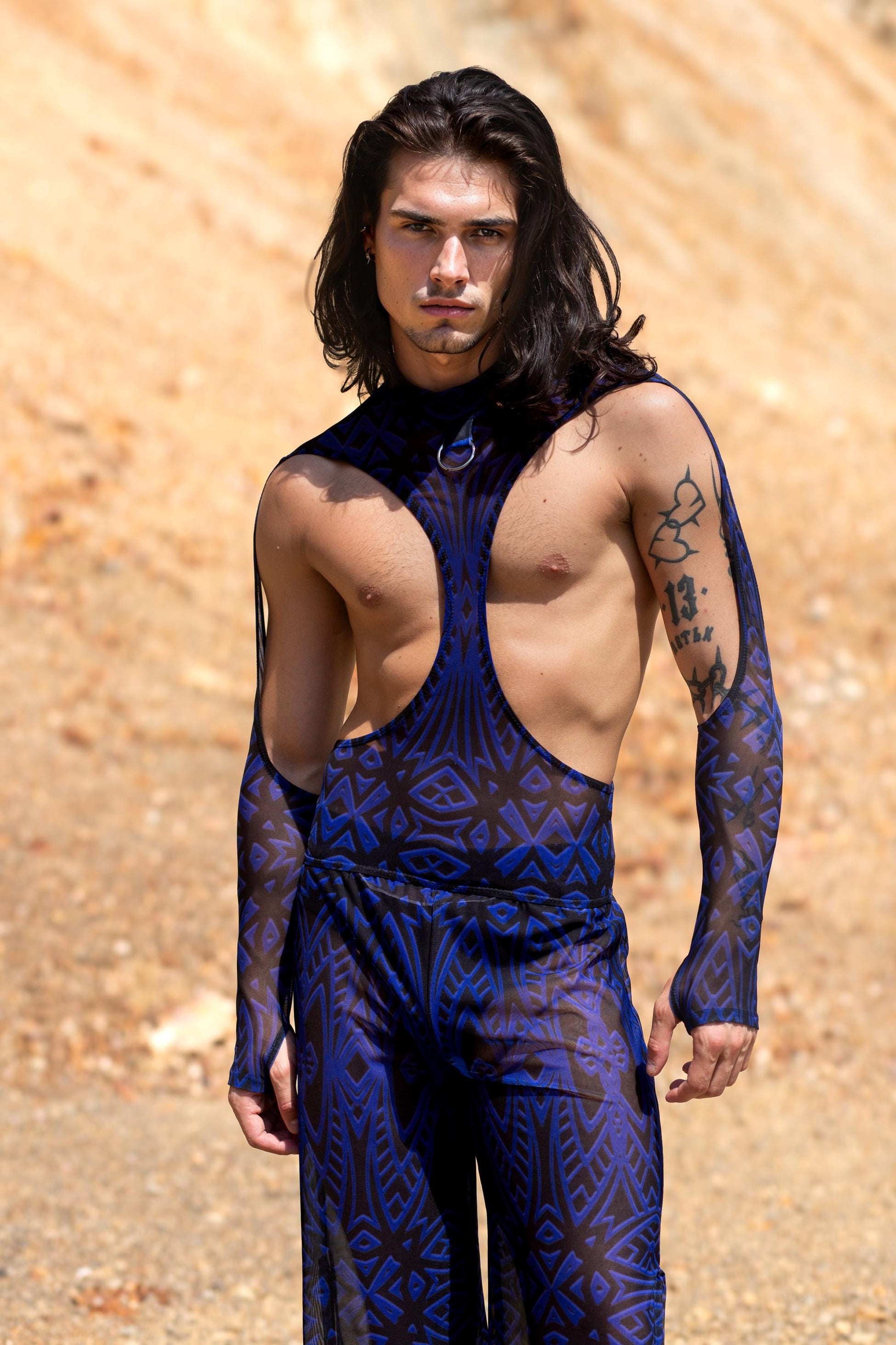 Composition Navy Male Cutout Top Set 1