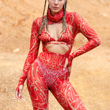 Dreamless Crimson Open-Heart Hood Set