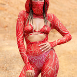 Dreamless Crimson Open-Heart Hood Set