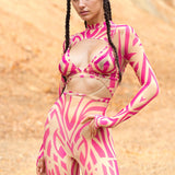 Arka Pink Open-Heart Hood Set