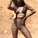 Mind Games Nude Open-Heart Hood Set