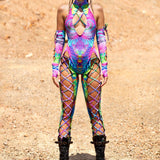 Spring Fraktal Criss-Cross Jumpsuit Set