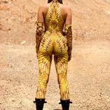 Gilded Paradise Criss-Cross Jumpsuit Set
