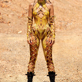 Gilded Paradise Criss-Cross Jumpsuit Set