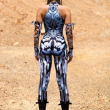 Fury Node Silver Criss-Cross Jumpsuit Set