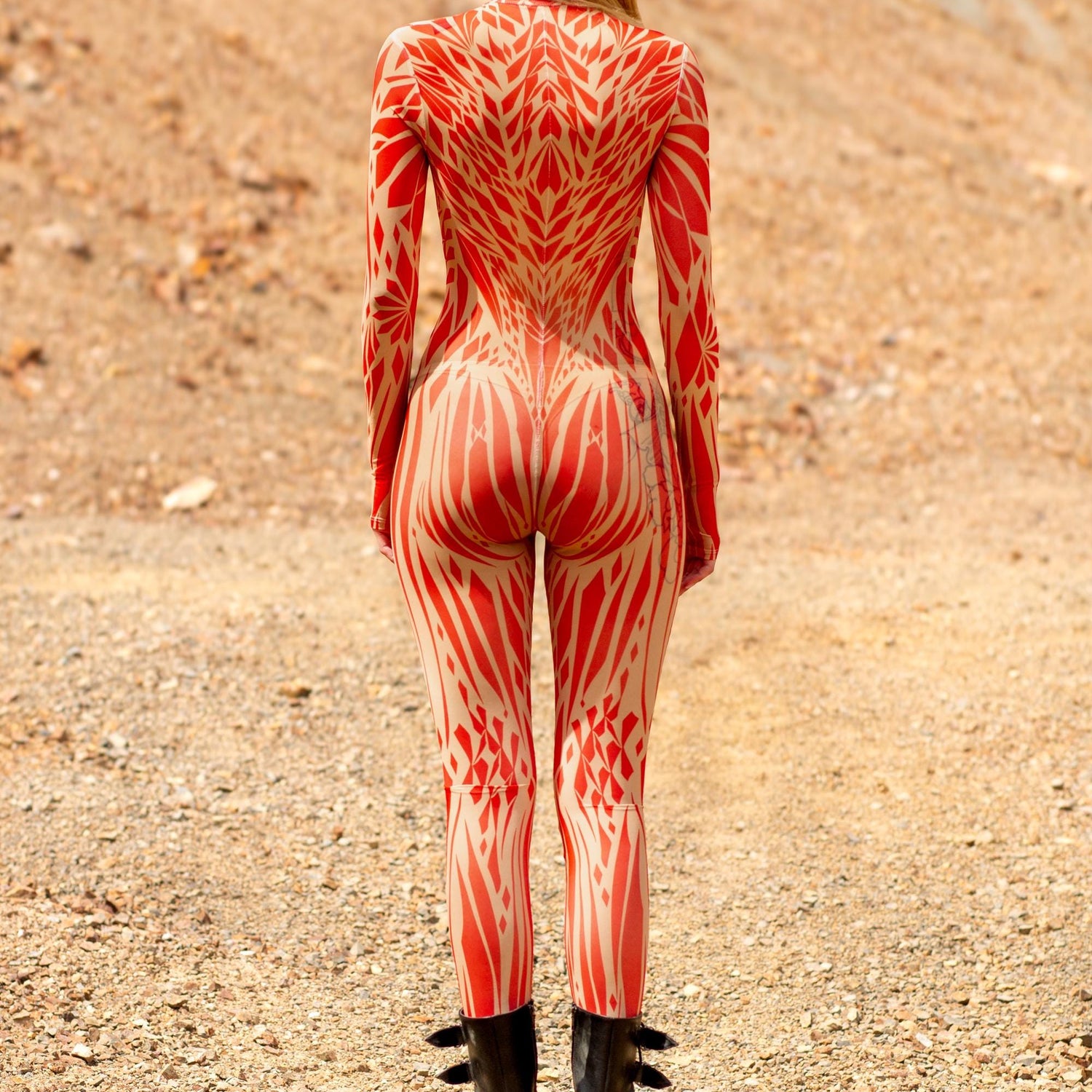 Ziona Red Mesh Costume Festival