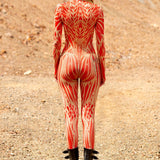 Ziona Red Mesh Costume