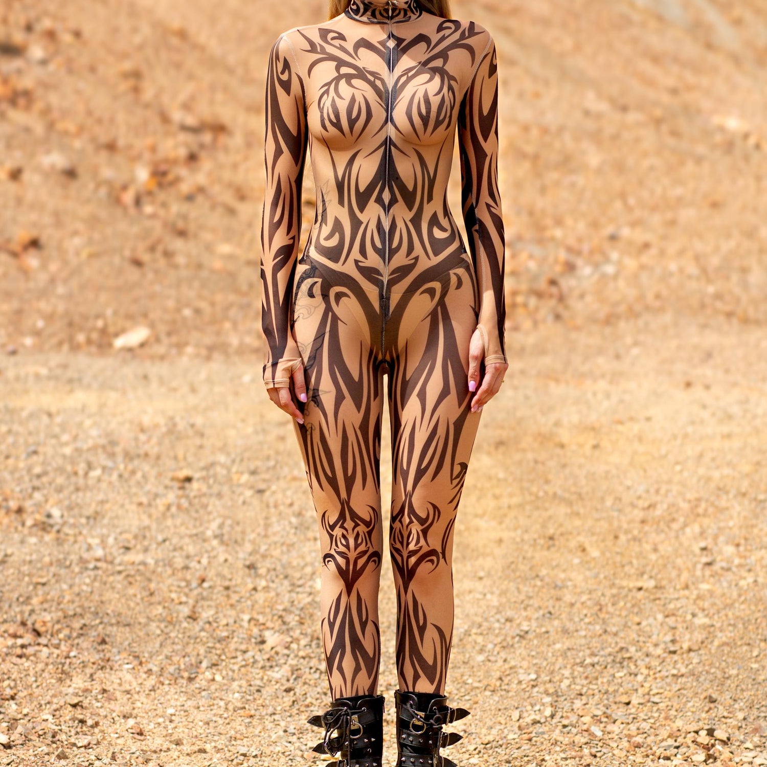 Warrior's Mark Mesh Costume Black