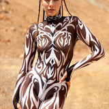 Warrior's Mark Dark Mesh Costume
