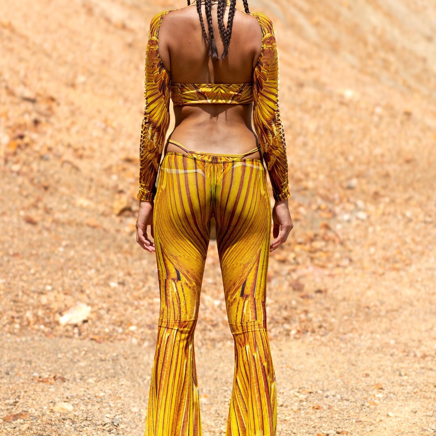 Gilded Paradise Slit Weave Top Festival