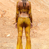 Gilded Paradise Slit Weave Pants Set