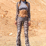 Mind Games BnW Slit Weave Pants Set