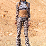 Mind Games BnW Mesh Low Rise Pants