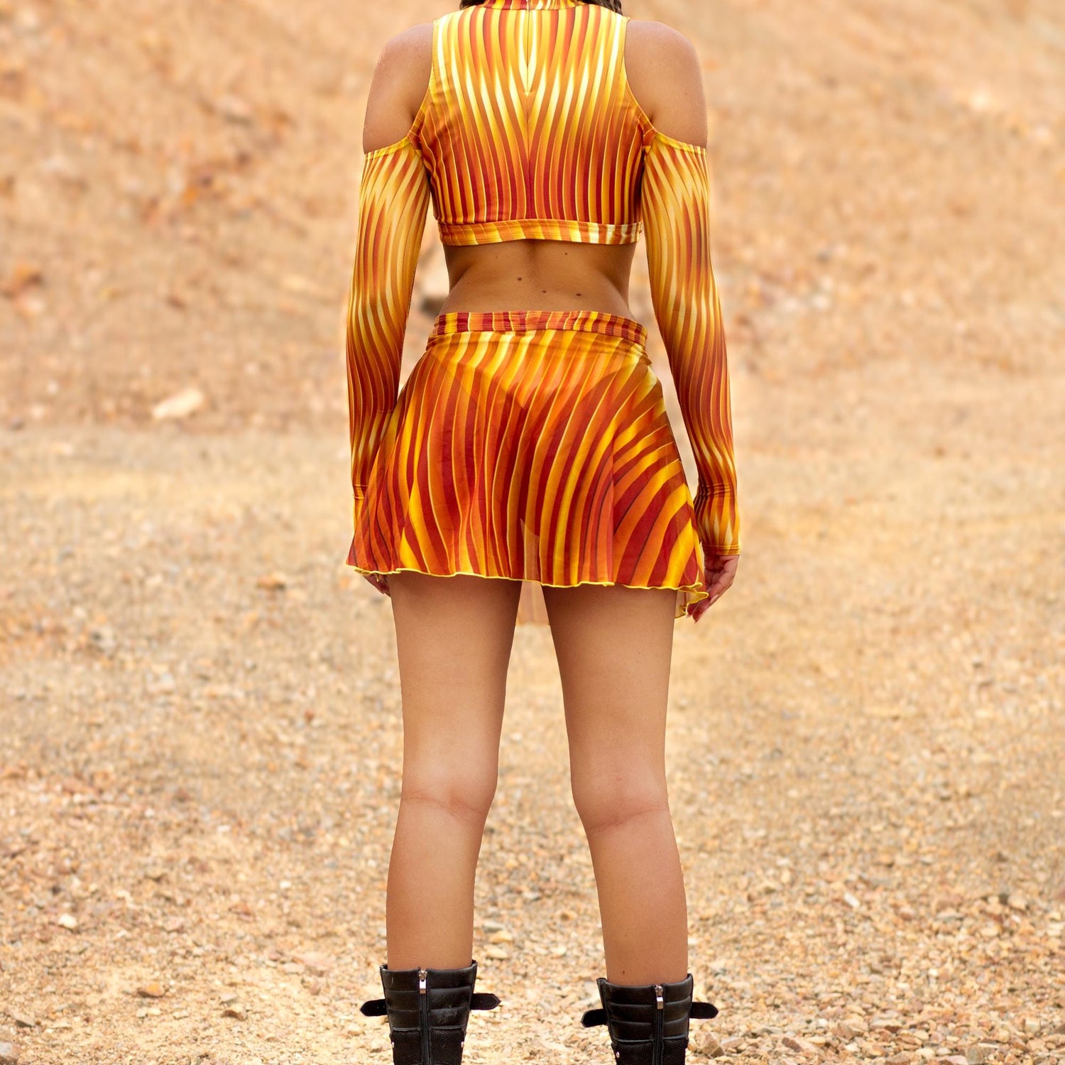 Desert Gold Mesh Bikini Skirt Festival