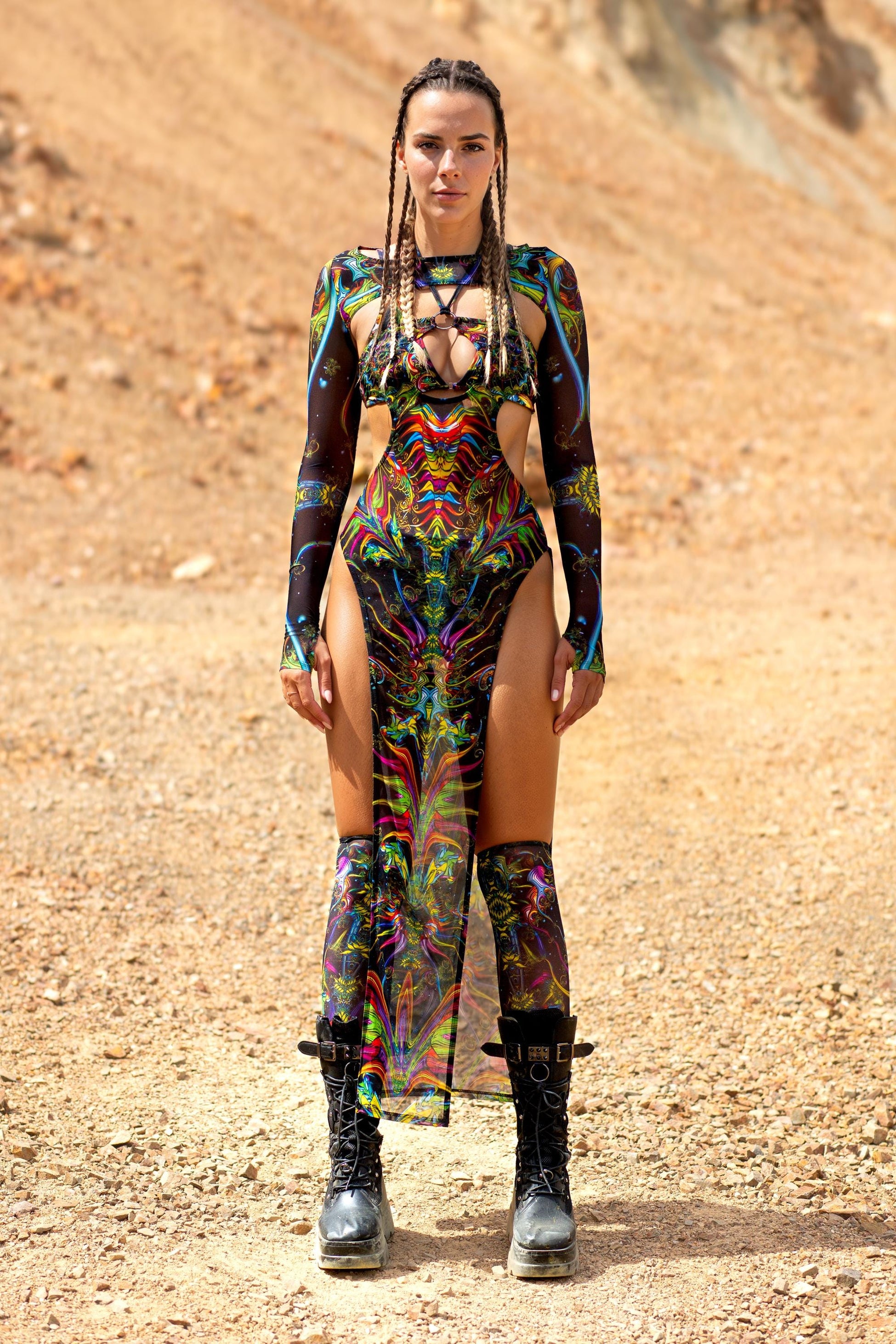 Dark Tendencies High Slit Dress 2