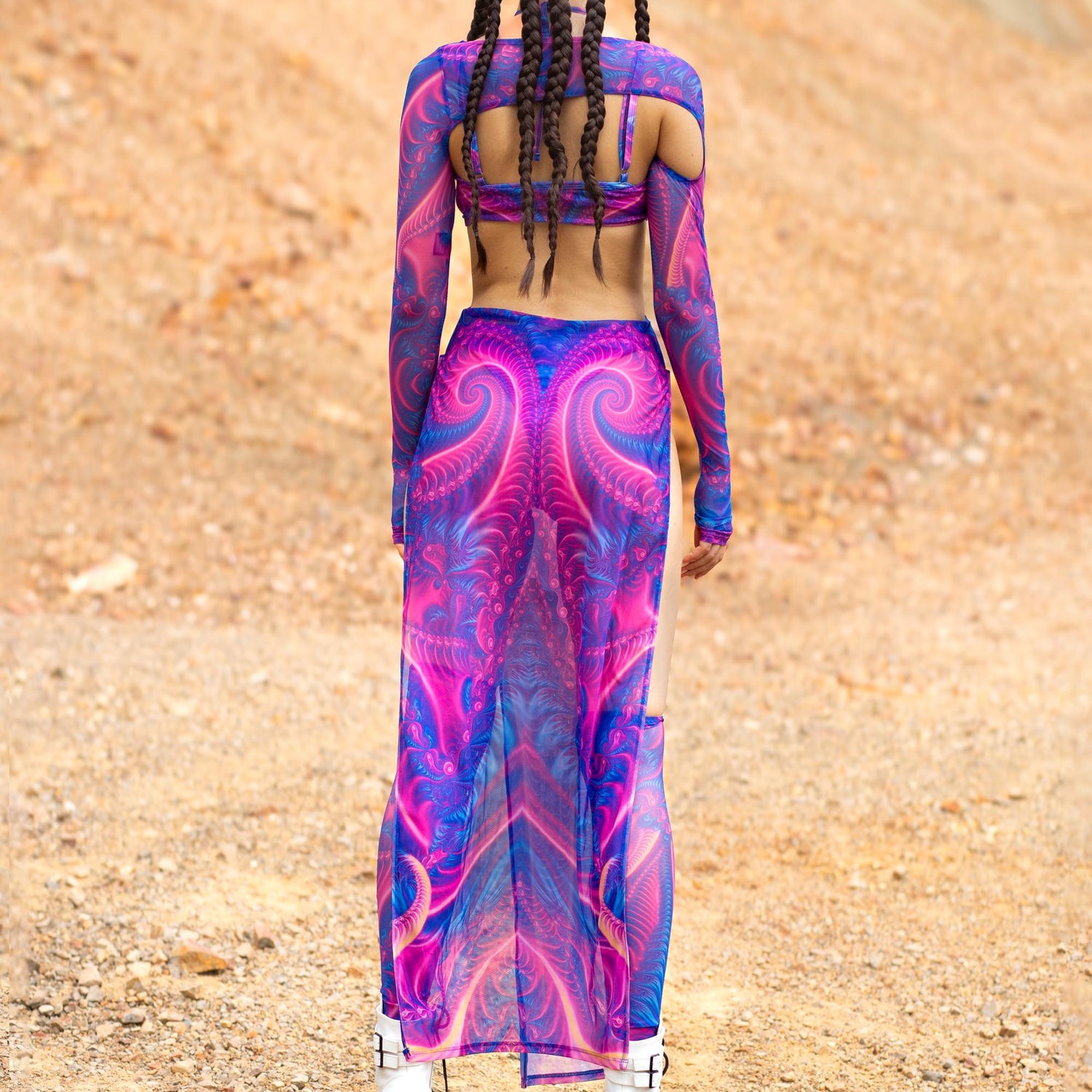 Sugarfree High Slit Dress Set Festival