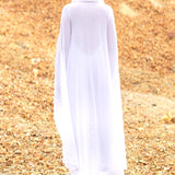 Just White Mesh Cloak