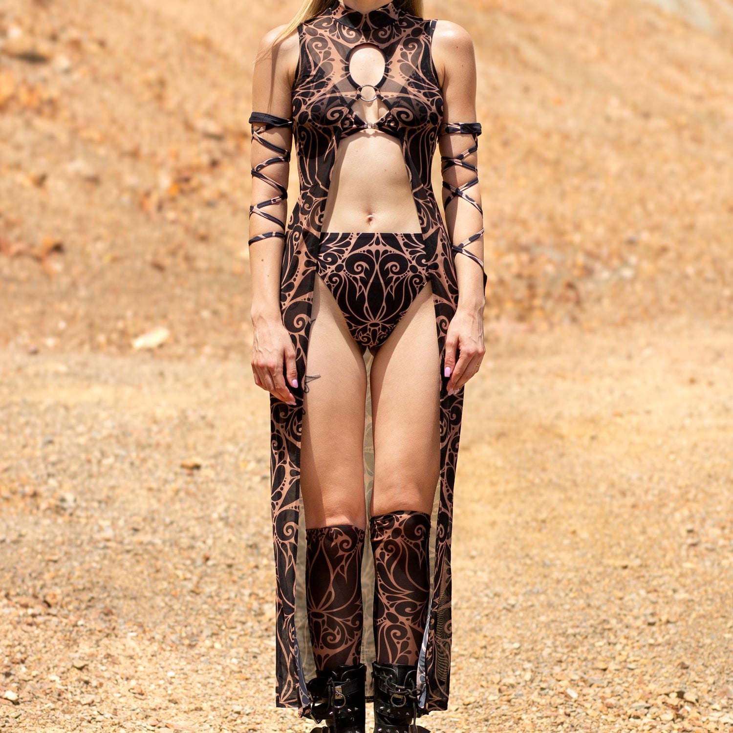 Dreamless Dark High Waist Bikini Black