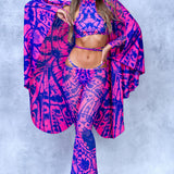 Caleidoscope Magenta Fairy Slit Weave Winged Set