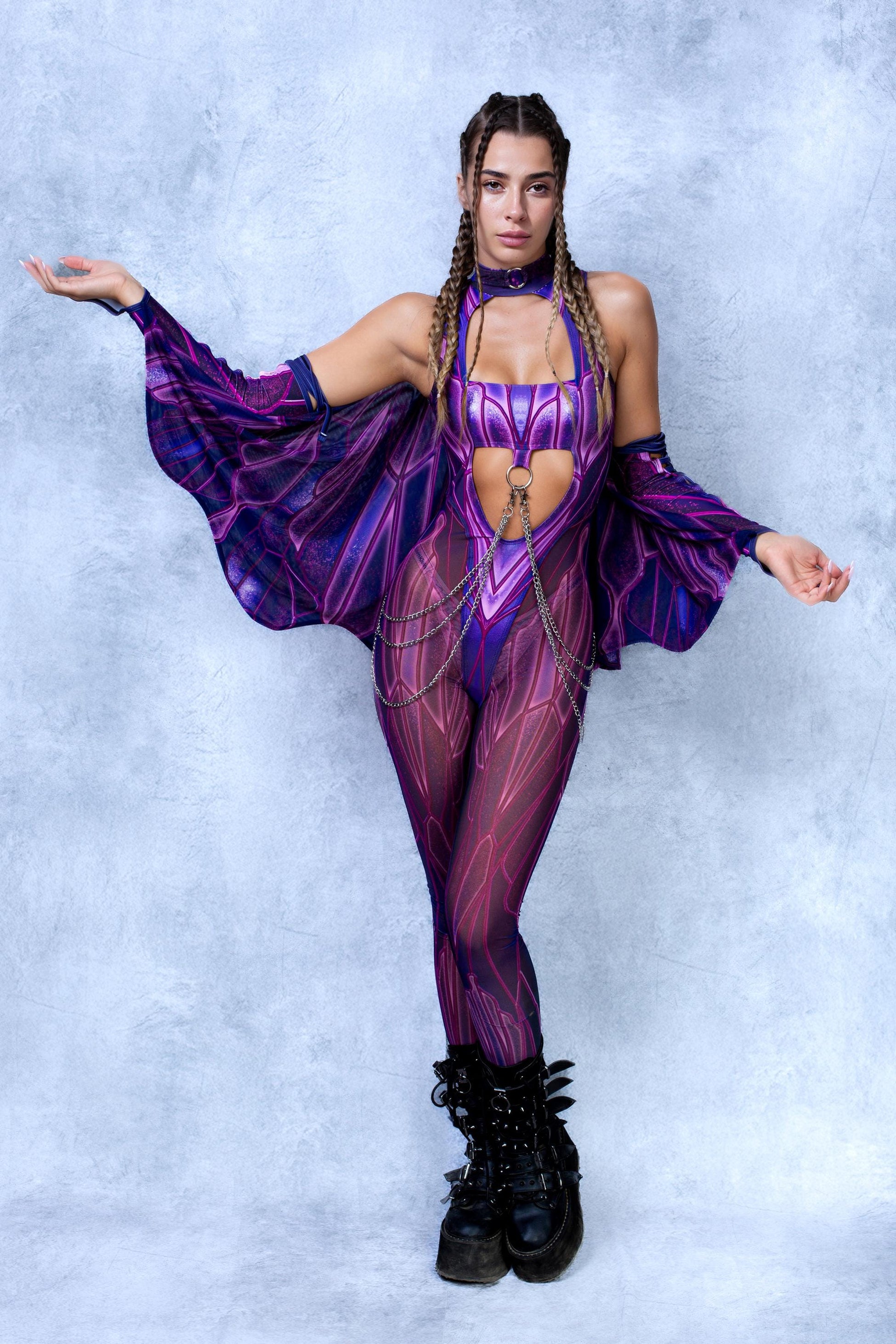 Soaring Alchemy Pink Fairy Open Heart Bandeau Bodysuit 2